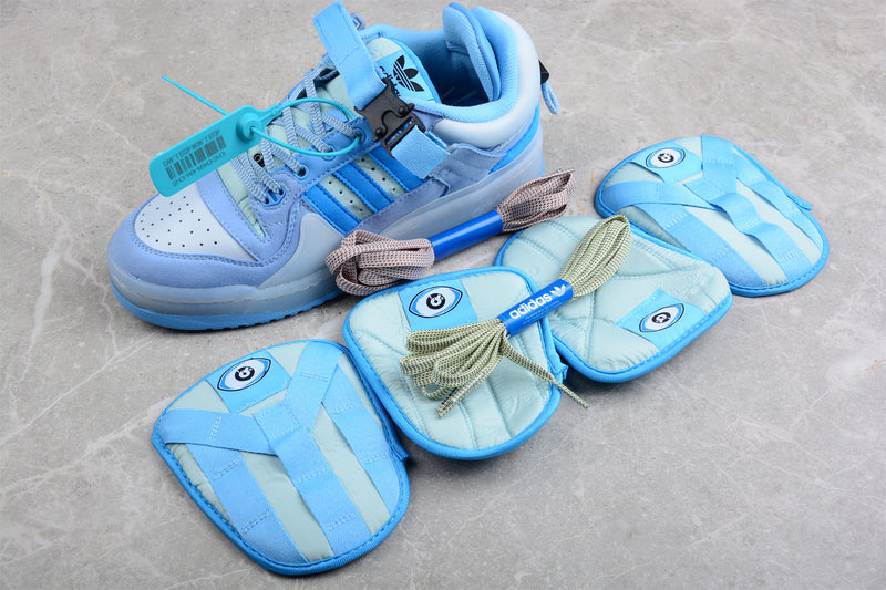 Tênis Bad Bunny x Adidas Forum Buckle Low ¨Blue Tint¨